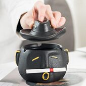 时尚 防 潮流烟缸人脸家用客厅灰抽象烟灰缸陶瓷飞摆件创意牛仔个性