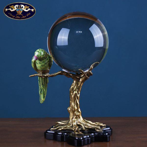 欧式田园水晶配铜树枝鸟水晶球摆件 创意家居客厅电视柜酒柜饰品,饰品/流行首饰/时尚饰品新,摆件,淘宝优惠券,粉丝福利购,淘宝优惠卷