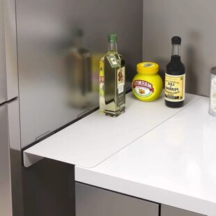 厨房窄缝墙上缝板延长收纳架板夹桌面台面挡板置物架延伸免打孔板