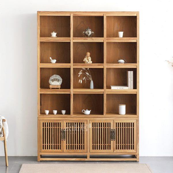 新中式实木茶柜明格博古架置物架民宿书柜茶具展示架置物柜茶叶,住宅家具,格架,淘宝优惠券,粉丝福利购,淘宝优惠卷