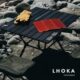 LHOKA轻折叠桌户外黑色超轻蛋卷便携迷你桌铝合金野外可调节桌量