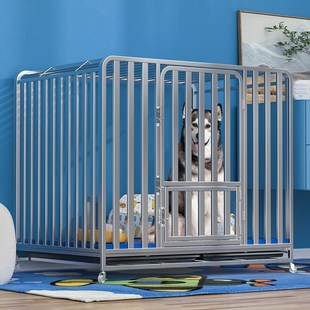 狗笼子中型大型犬室内带厕所分离家用狗笼金毛拉布拉多加粗宠物笼