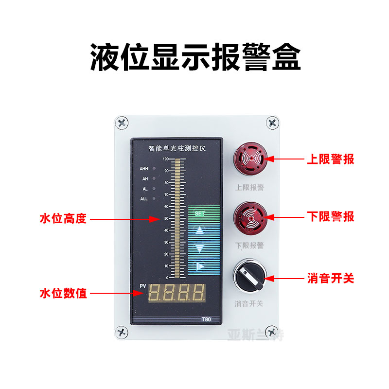 投入式深井液位计 水箱水池海水污水 控制器显示液位变送器4~20ma