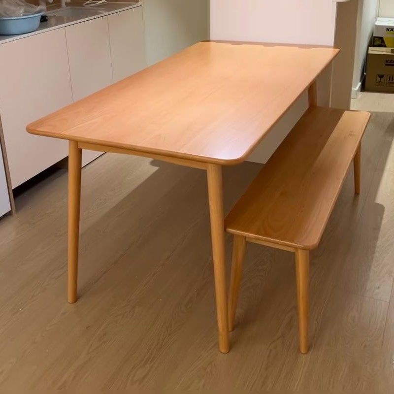 榉木桌板台面亚克力餐桌书桌吧台一字隔板置物架层板实木桌面定制