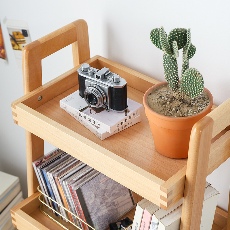 实木边几可移动沙发边柜置物架小户型边桌角几客厅储物架子靠墙架