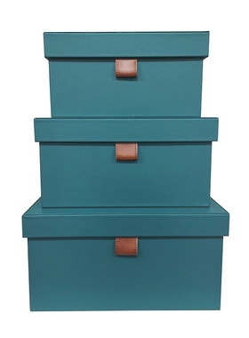 样板房间衣柜衣帽间收纳箱收纳盒皮质整理箱收纳盒收纳箱摆件软装