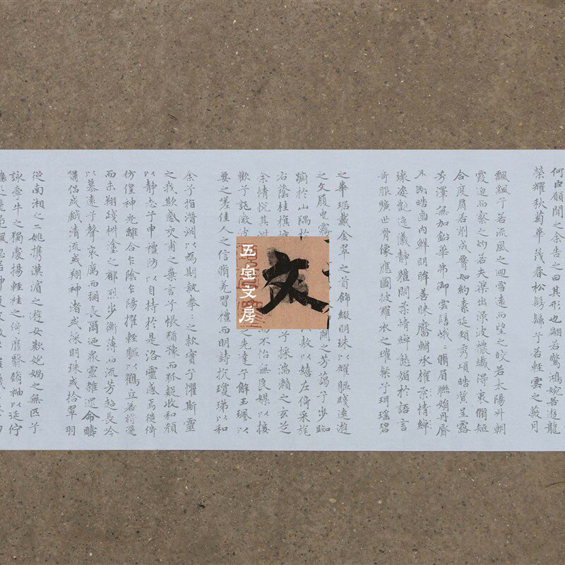 赵孟頫小楷洛神赋水写布 中学生清水循环练毛笔书法