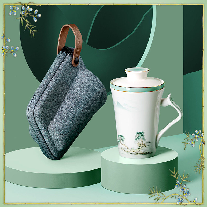 玛戈隆特西湖盛宴茶具家用旅行茶具茶杯送老师茶具便携高端茶具