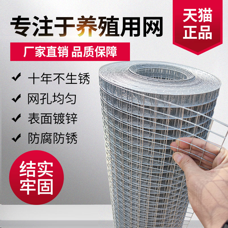 铁丝网围栏热镀锌电焊网片网格围栏养殖网钢丝防护网圈地网荷兰网