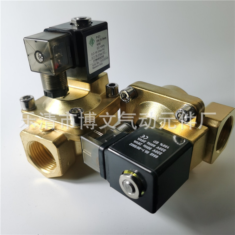 21W4KV250电磁阀21W45KB250疏水阀二通常闭1寸DN25铜体
