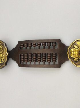 古玩收藏 鎏金算盘如意算盘 铜器铜摆件 精工铜器书房办公装饰