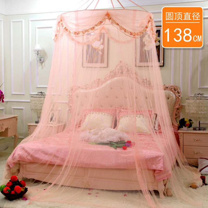 加大吊顶蚊帐圆顶1.5米1.8m2.0床幔落地蒙古包学生子母床吸顶帐子,床上用品,蚊帐,淘宝优惠券,粉丝福利购,淘宝优惠卷