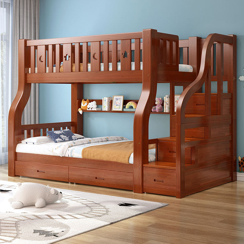 全实木子母床上下床双层床组合高低床两层双人床上下铺木床儿童床,住宅家具,高低/子母床,淘宝优惠券,粉丝福利购,淘宝优惠卷