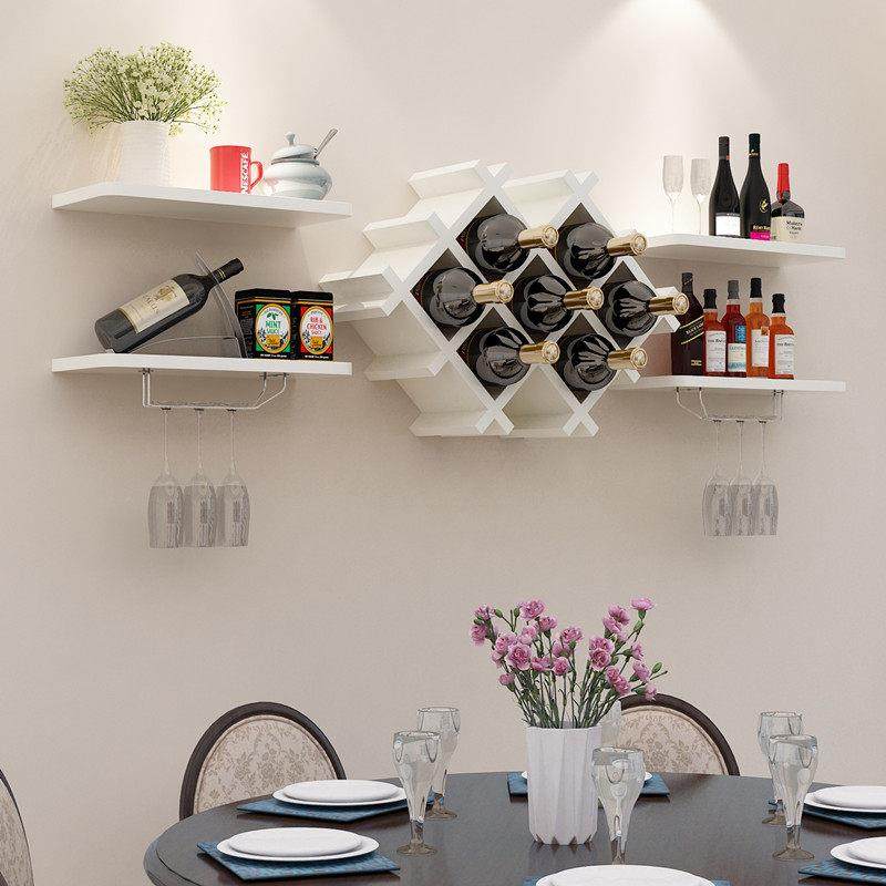 餐厅悬挂式酒架酒柜客厅墙上装饰隔板置物架创意壁挂吊柜收纳架子,住宅家具,酒架,淘宝优惠券,粉丝福利购,淘宝优惠卷