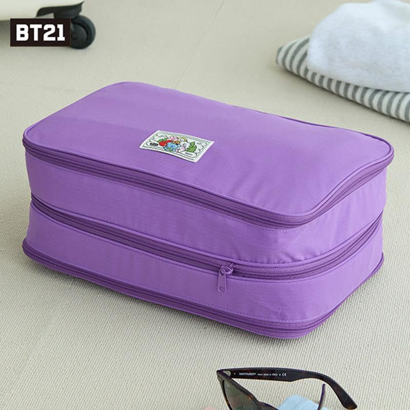 BT21防弹少年团TRAVEL系列收纳包旅行衣物包洗漱包大容量收纳袋