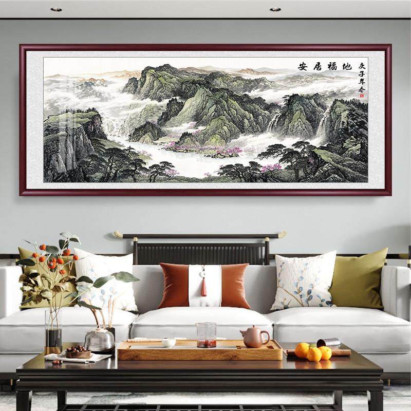 山水画 画客厅挂画 画聚宝盆国画 画办公室装饰画 画新中式沙发背,家居饰品,现代装饰画,淘宝优惠券,粉丝福利购,淘宝优惠卷