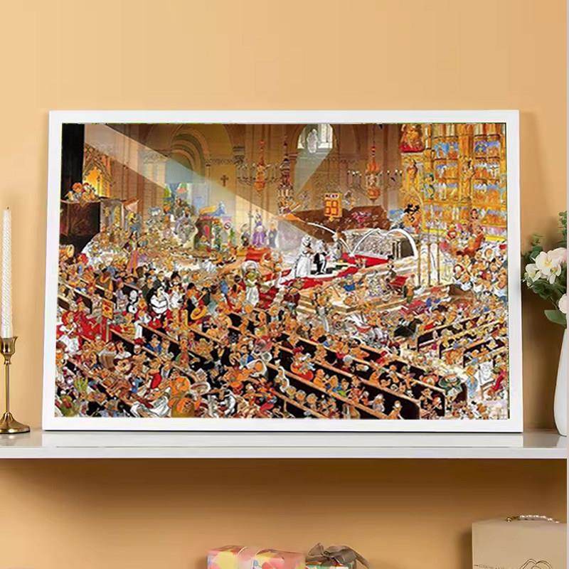 HEYE拼图1500片别结婚要快乐配套框2000片实木铝合金自装裱画 画,家居饰品,相框/画框,淘宝优惠券,粉丝福利购,淘宝优惠卷