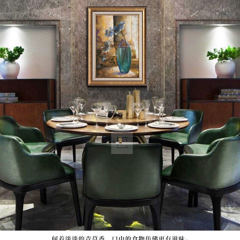 美式沙发背景墙装饰画客厅挂画大气壁画餐厅墙面饰卧室油画花新品