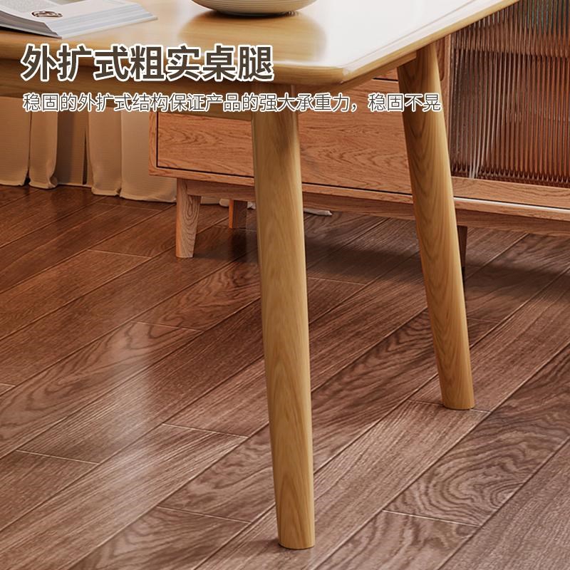 全实木餐桌餐厅长方形吃饭桌子餐饮商用小户型家用木质书桌椅组合