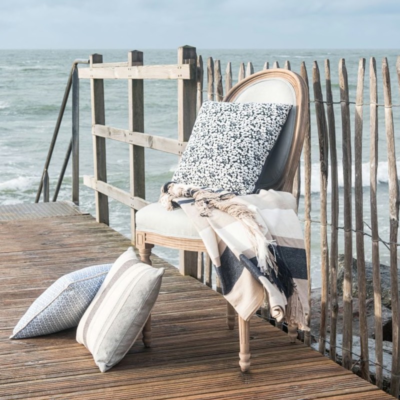 美式乡村实木布艺餐椅 定制家用圆背椅 西餐厅咖啡厅麻布餐桌椅子