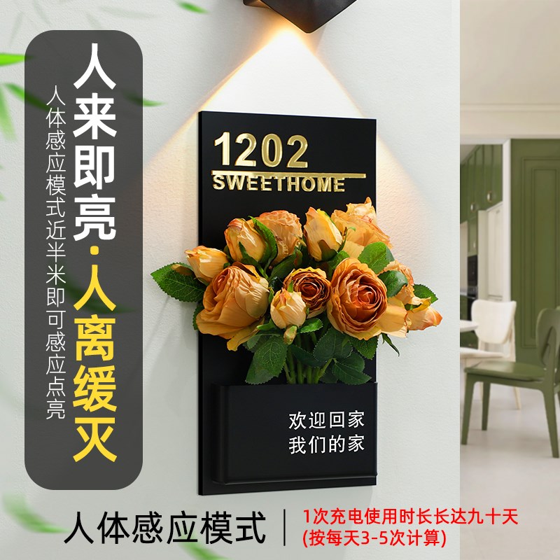 2025年新款门牌号高级感轻奢创意入户门口发光门牌号码牌家用订定