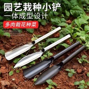 挖野菜园栽种便携园林铲迷你铁锹养花园艺多肉种植铲子不锈钢平口