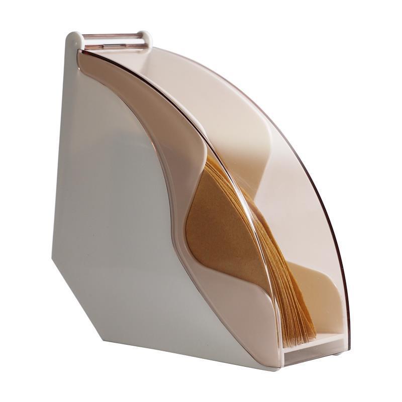 手冲咖啡亚克力滤纸收纳盒 V60扇形过滤纸防尘收纳盒咖啡店滤纸架