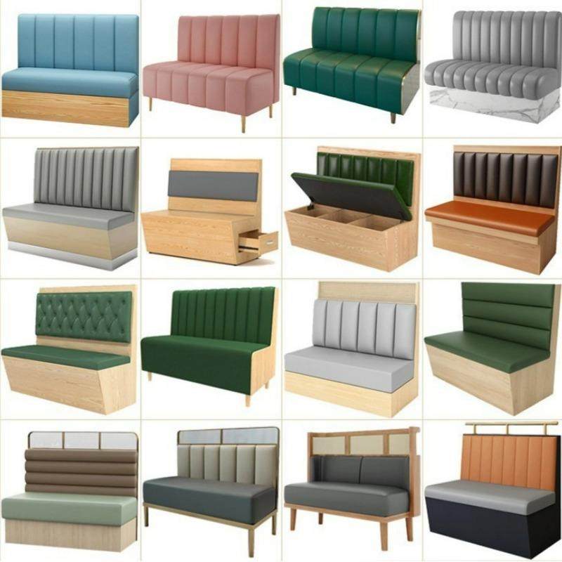 商用火锅店卡座奶茶店茶餐厅食堂餐饮靠墙卡座沙发酒吧餐桌椅组合