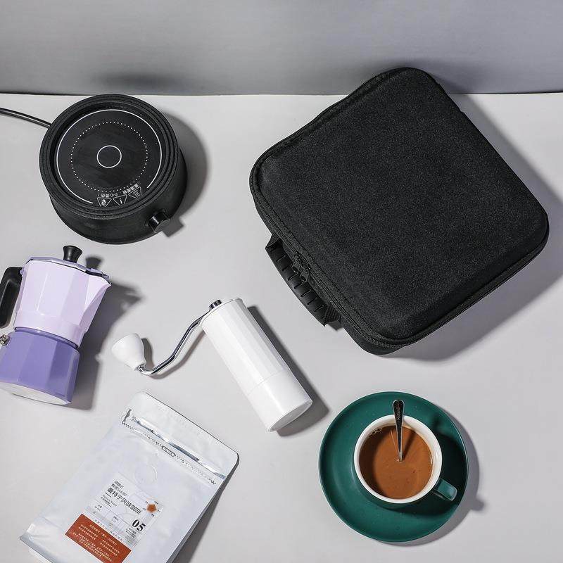 摩卡壶收纳包手摇磨豆机收纳盒咖啡器具收纳盒子户外便携收纳包