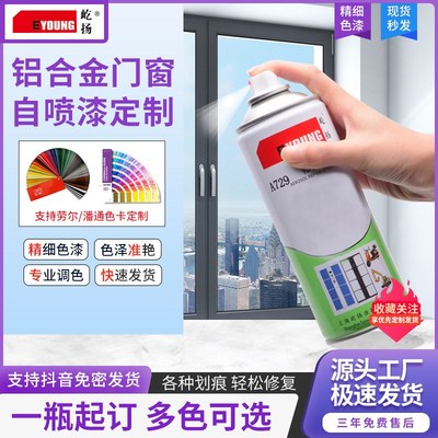 铝合金喷漆定制改色金属漆防盗门窗门框窗框栏杆翻新漆耐温金色