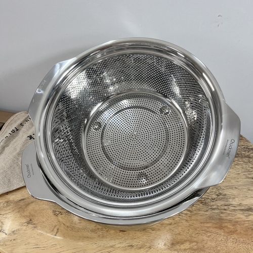 304不锈钢沥水篮套装滤水洗菜盆洗米淘米盆水果篮家用中式两件套