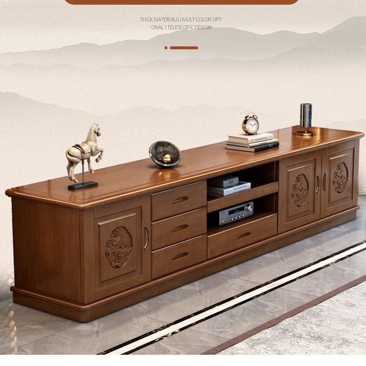 全实木电视柜茶几组合主卧简约现代家用客厅地柜小户型组合柜落地