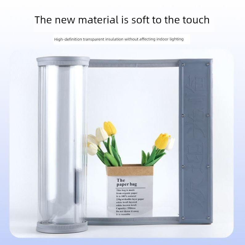 2024年新款高端PVC磁吸门帘塑料透明商用软帘挡风超市保暖隔断帘