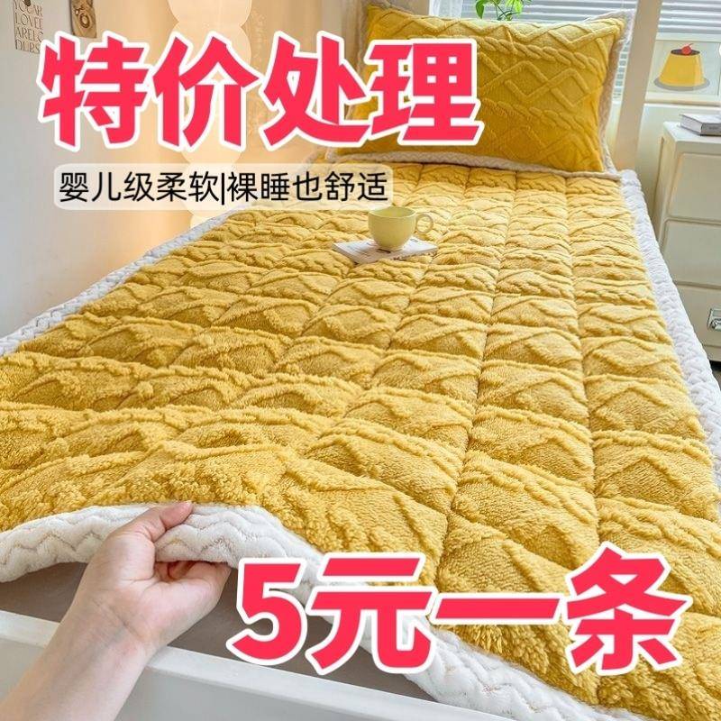 冬季牛奶绒床垫家用床护垫软垫宿舍保暖床褥单人双人塔芙绒床垫子