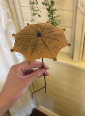 日单ins风铁艺雨伞花插花园装饰摆件法式乡村庭院阳台摆设可拆卸