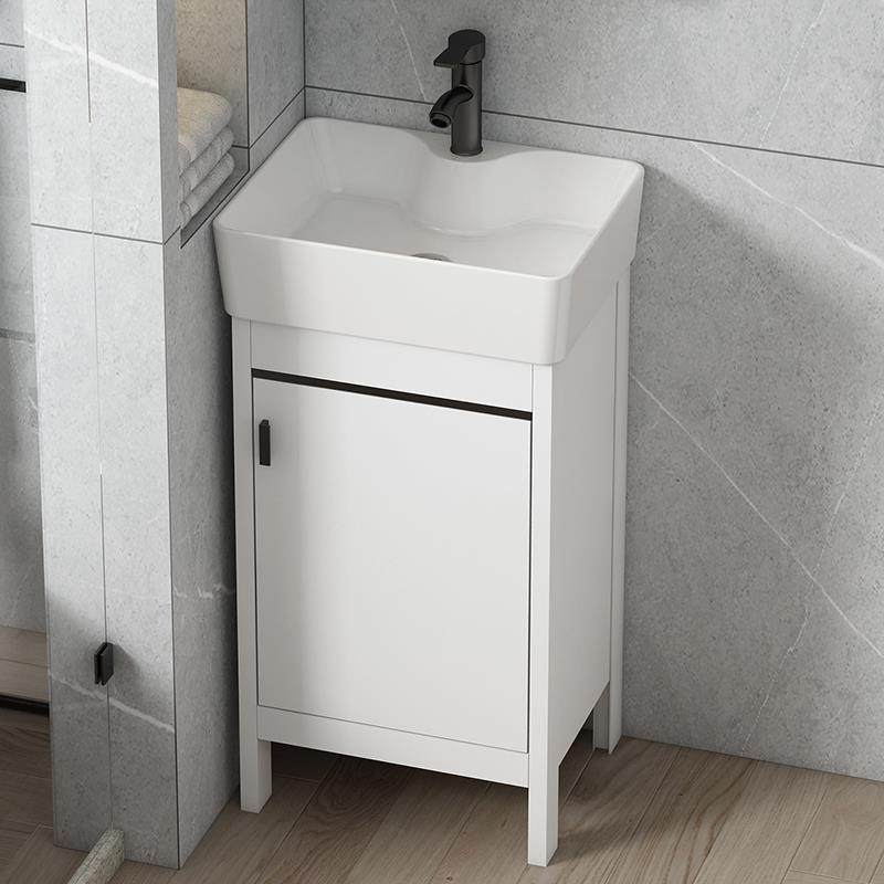 落地式洗手盆浴室柜组合陶瓷一体洗脸盆阳台小户型立柱盆洗漱台池