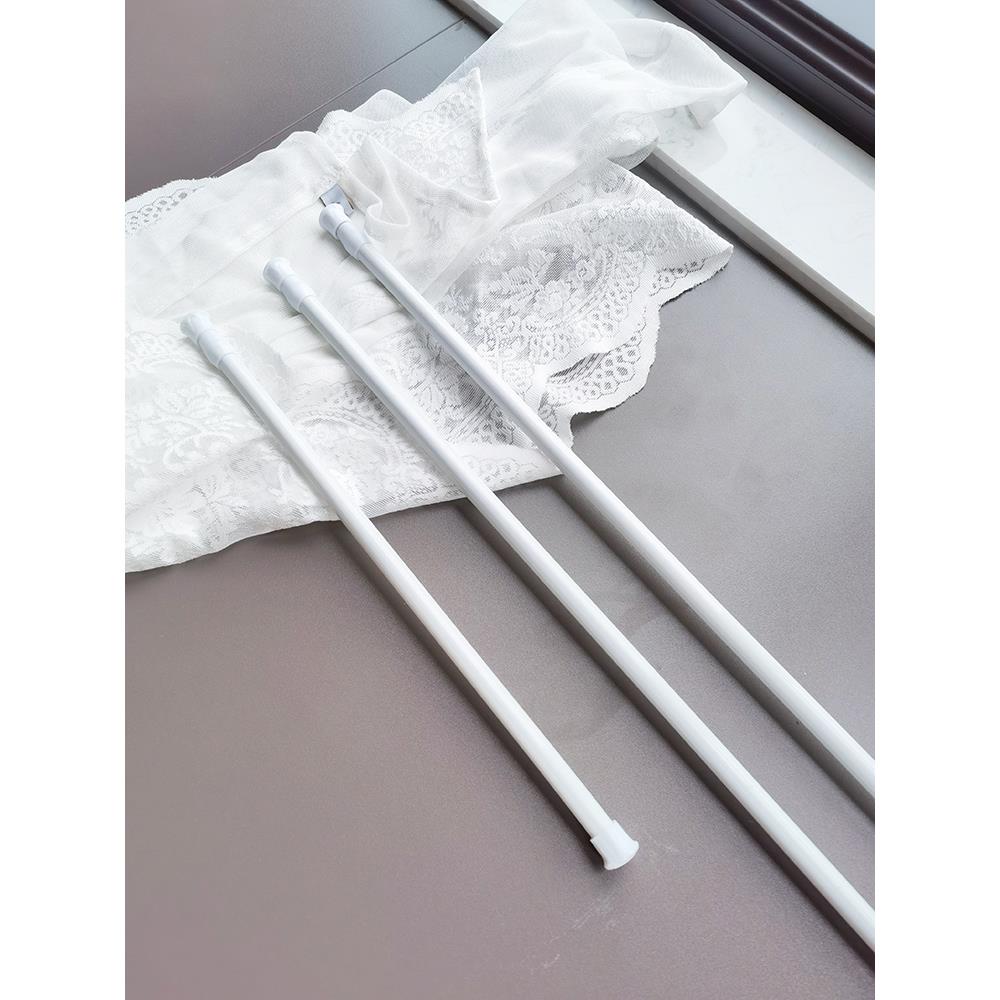 窗帘杆免打孔撑杆伸缩杆细杆无痕夹杆贴可调整杆夹杆托杆子细杆架