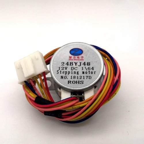 24BJY48减速步进马达 12V 1/64适配茶水机智能马桶风扇空调排风扇