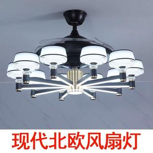 豪华客厅吊灯2023新款风扇灯球形仿古大风力可移动餐厅专用厨房