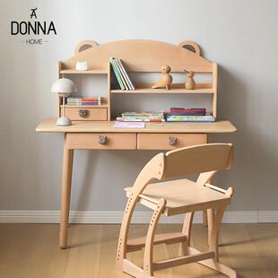 儿童实木学习桌可升降书桌小学生家用课桌书桌椅套装简约小户型