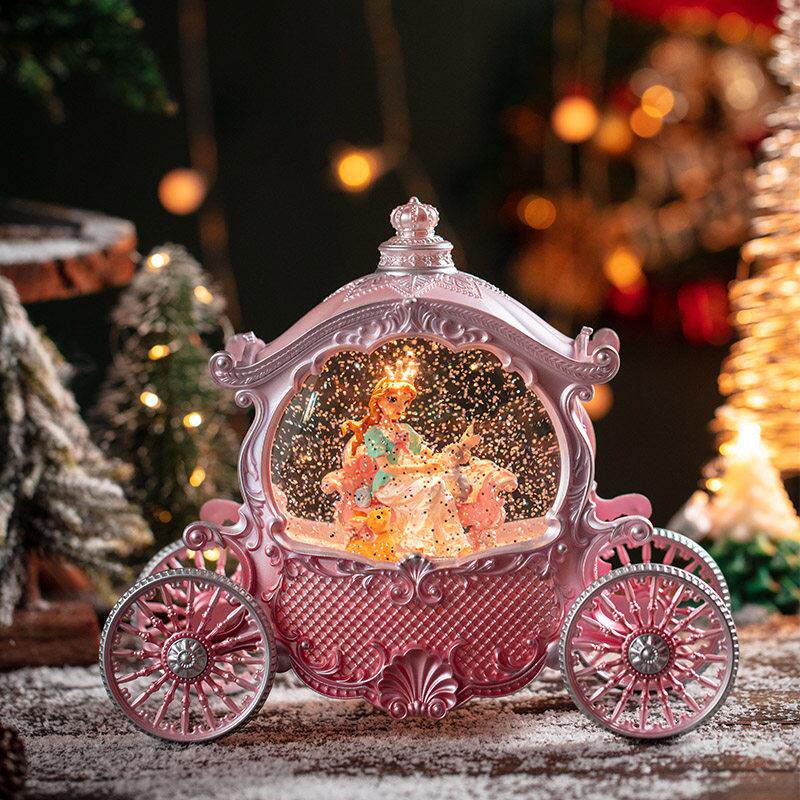 公主梦幻女童八音盒女生生日礼物水晶球女孩治愈高级感飘雪音乐盒