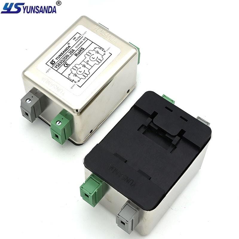 YUNSANDA单相单极双极三极直流10A30A电源滤波器48V 高性能1500V