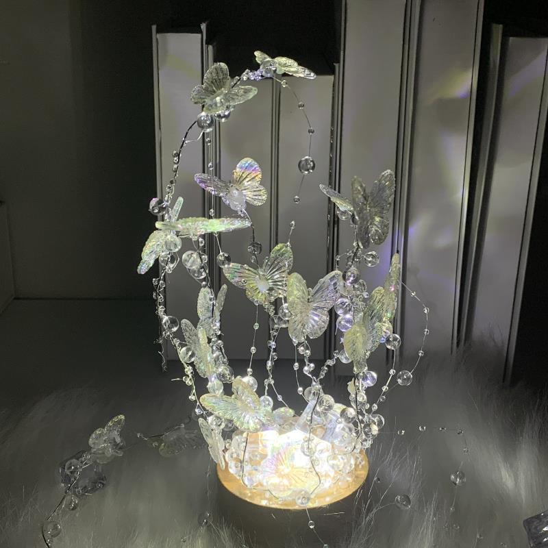 「左耳说」手工DIY蝴蝶小夜灯氛围创意桌面摆件男女同学生日礼物