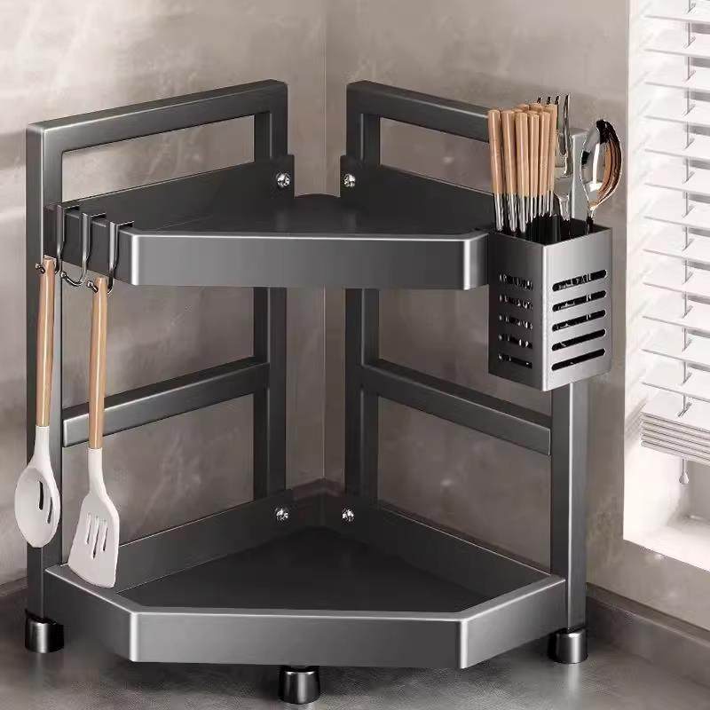 厨房置物架家用台面转角三角架子调料品盐调味罐多层调味料收纳层,厨房/烹饪用具,厨房置物架/置物柜/角架,淘宝优惠券,粉丝福利购,淘宝优惠卷