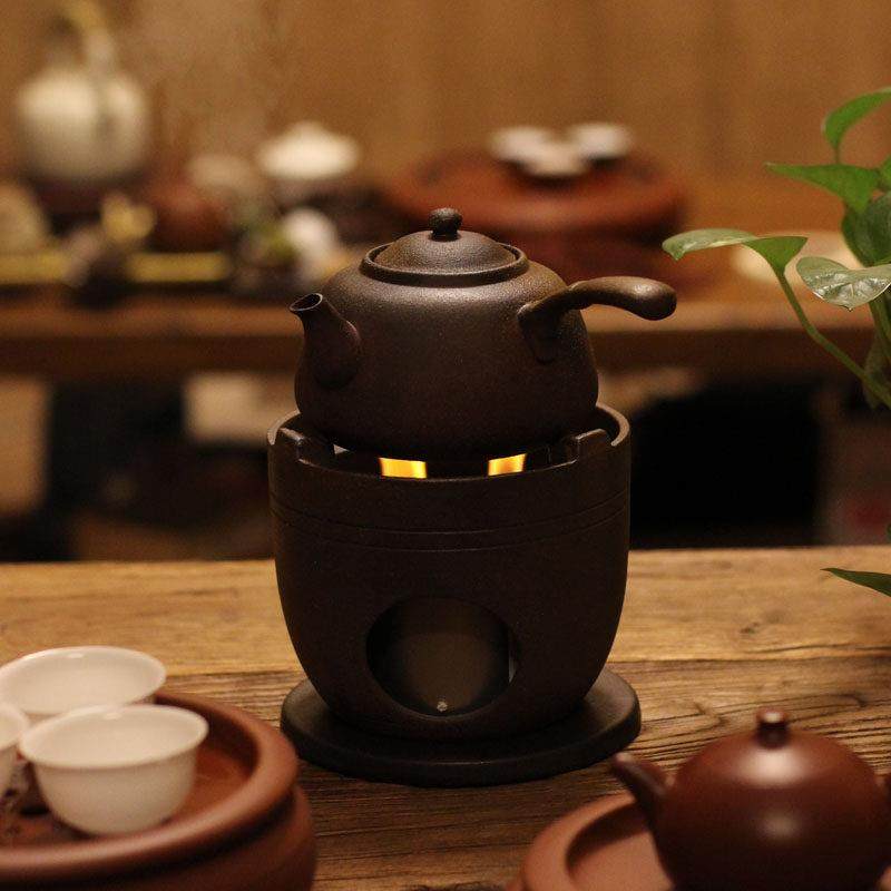 【归臻套装】老岩泥手工砂铫烧煮水陶壶酒精炉户外室内老式泡茶壶,餐饮具,茶壶,淘宝优惠券,粉丝福利购,淘宝优惠卷