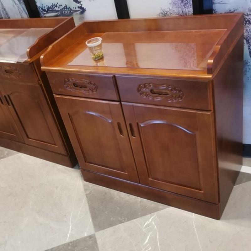 全实木餐柜茶水柜橡木家用客厅厨房碗盘柜备餐柜收纳柜中式矮柜