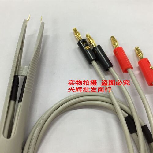 香蕉插头四端测试夹线LCR电桥测试贴片夹电桥测试线低电阻测试夹