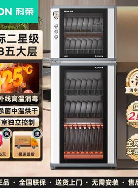 科荣消毒柜家用小型立式桌面台式高温二星级消毒碗柜不锈钢商用