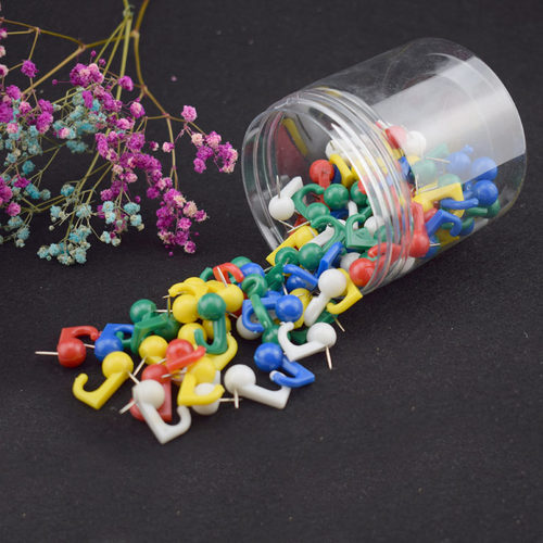 100枚装diy彩色无痕钉图钉挂钩定位钉照片墙钉软木钉子办公固定钉