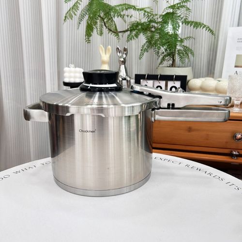 牛货18/10不锈钢压力锅家用燃气电磁炉通用大容量明火高压锅22cm